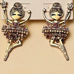 BEAUTIFUL - NWT - SUGARFIX BALLERINA SUGARPLUM PRINCESS - DANGLE EARRINGS!!!!